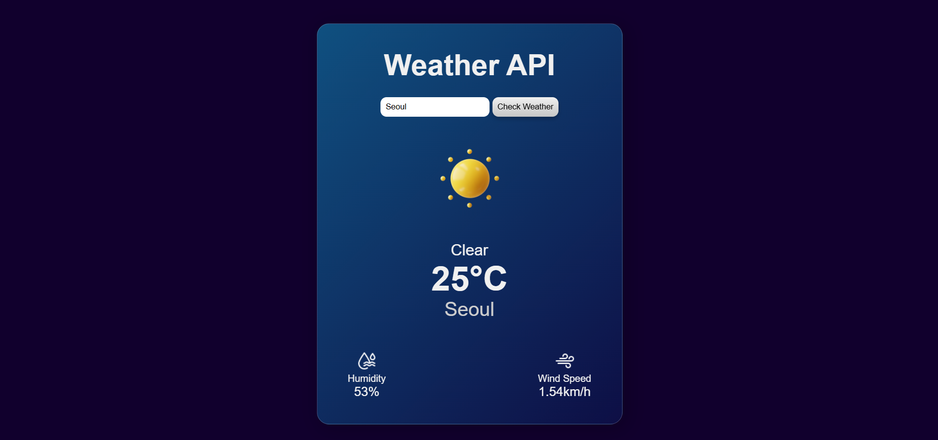 weather api app